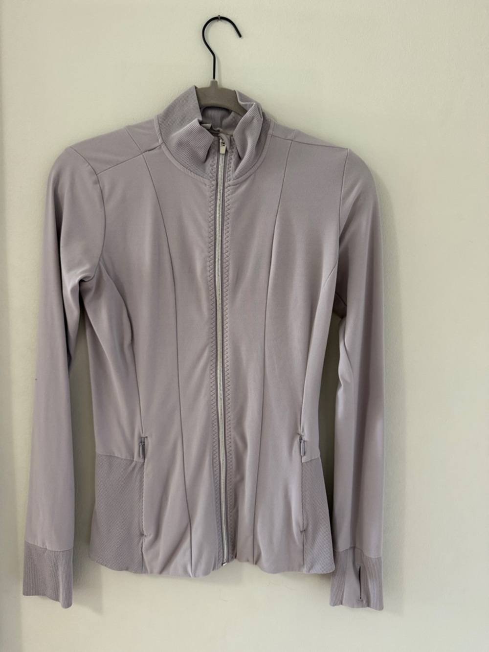 Athleta Lavender Zip-Front Utility Jacket